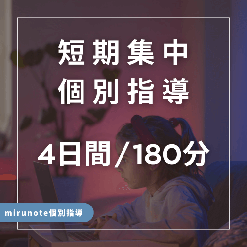 短期集中オンライン個別指導