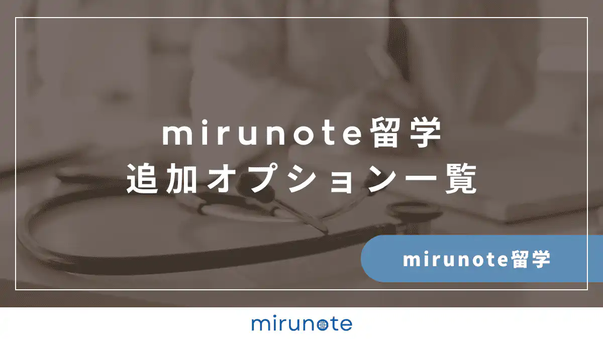 mirunote留学追加オプション一覧