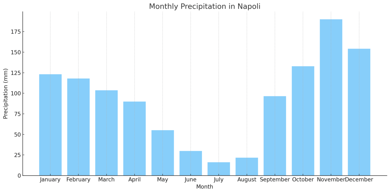 Monthly Precipitation in Napoli